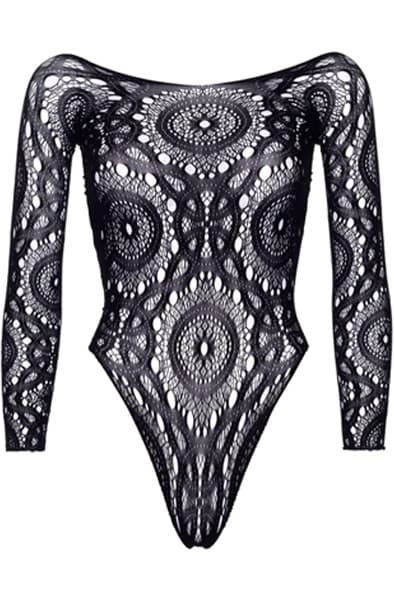 Snap Crotch Thong Back Teddy Black Teddy