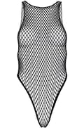 Miniatyrbilde 3 av 4: Net Snap Crotch Tank Bodysuit Black Teddy