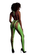 Miniatyrbillede 2 af 2: Grøn Bodystocking med Halterneck
