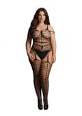 Miniatyrbilde 1 av 2: Shredded Suspender Bodystocking plus size