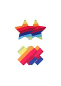 Miniatyrbilde 1 av 2: RAINBOW PASTIES X & STARS 2-PAIR