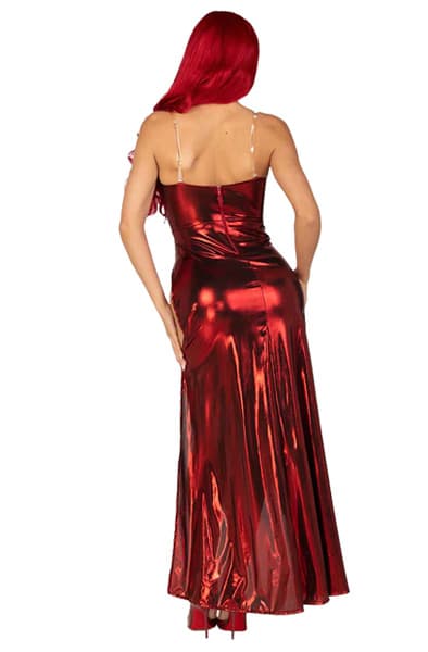 Leg Avenue Shimmer Bodysuit Red