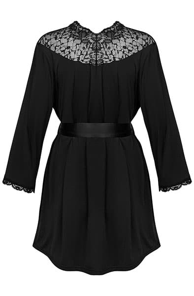 Obsessive Bellastia Peignoir Black Sexet undertøj