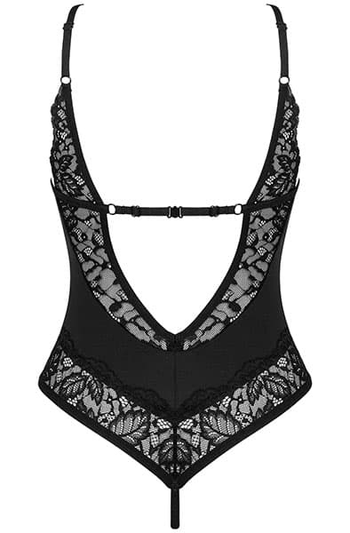 Obsessive Bellastia Crotchless Teddy Black Teddy