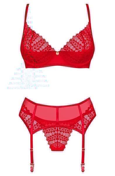 Obsessive Ingridia 3-pcs Set Red