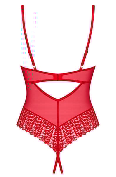 Obsessive Ingridia Crotchless Teddy Red Teddy