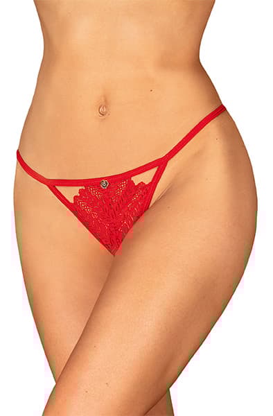 Obsessive Ingridia Crotchless Thong Red