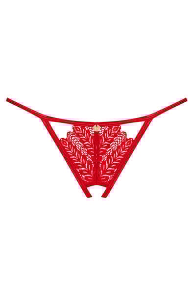 Obsessive Ingridia Crotchless Thong Red