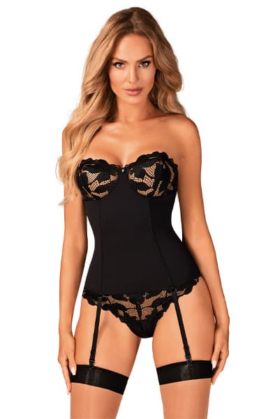Obsessive Editya Corset Black Korsett
