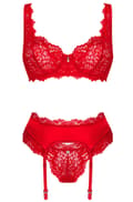 Miniatyrbild 3 av 5: Obsessive Amor Cherris 3-pcs Set Red BH & BH-set