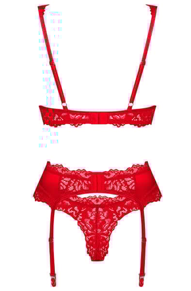 Obsessive Amor Cherris 3-pcs Set Red BH & BH-set
