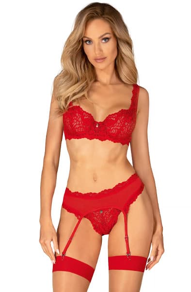 Obsessive Amor Cherris 3-pcs Set Red BH & BH-set