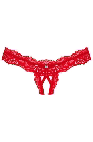 Obsessive Amor Cherris Crotchless Thong Red