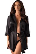 Pikkukuva 1 / 4: Obsessive Satinia Robe With Thong seksikkäät alusvaatteet
