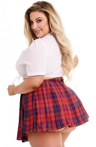 Sexy Queen Schoolgirl Top & Skirt Sexet skolepige