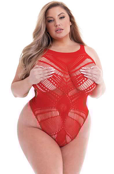 Baci Jacquard Bodysuit Queen Red Body & Playsuits