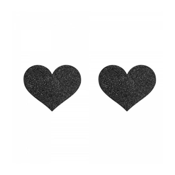 Mustat Flash Heart- nännikoristeet Bijoux Indiscrets 155 Musta