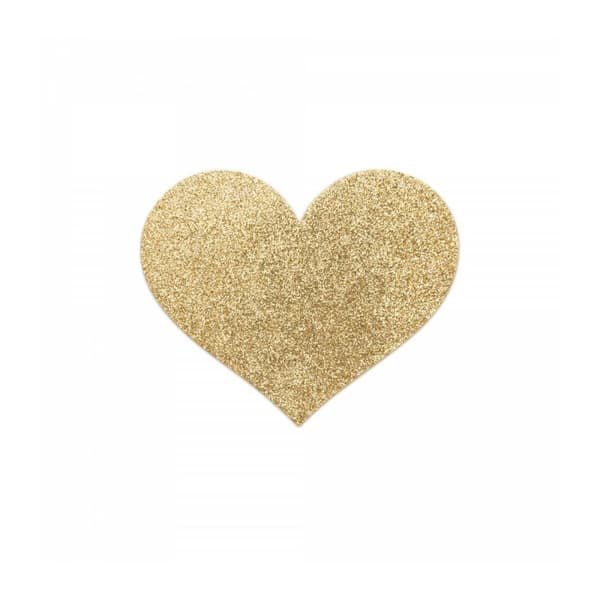 Kullanväriset Flash Heart- nännikoristeet Bijoux Indiscrets 137