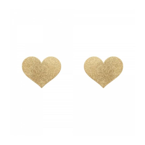 Kullanväriset Flash Heart- nännikoristeet Bijoux Indiscrets 137