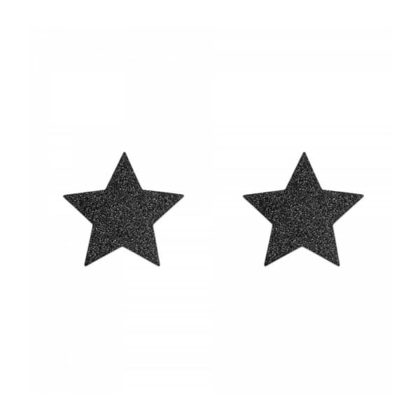 Mustat Flash Star- nännikoristeet Bijoux Indiscrets 156 Musta