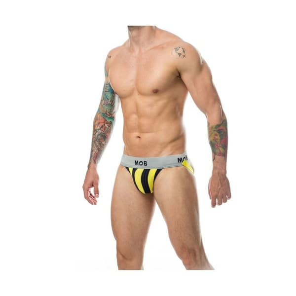 Remmi Mob Eroticwear Keltainen Musta XL