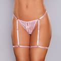 Miniatyrbilde 1 av 2: Say it with Garters - Lace Thong - Pink