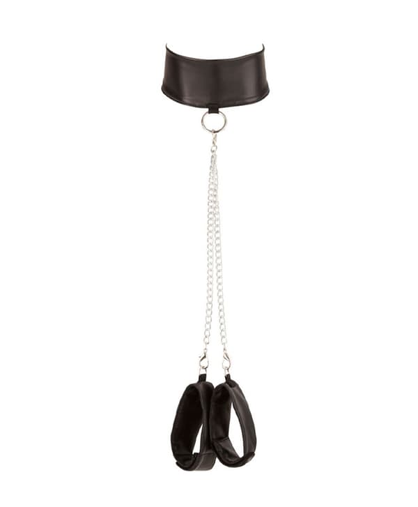 Cottelli Collection - BH- og Suspendersett m/ Collar og Cuffs