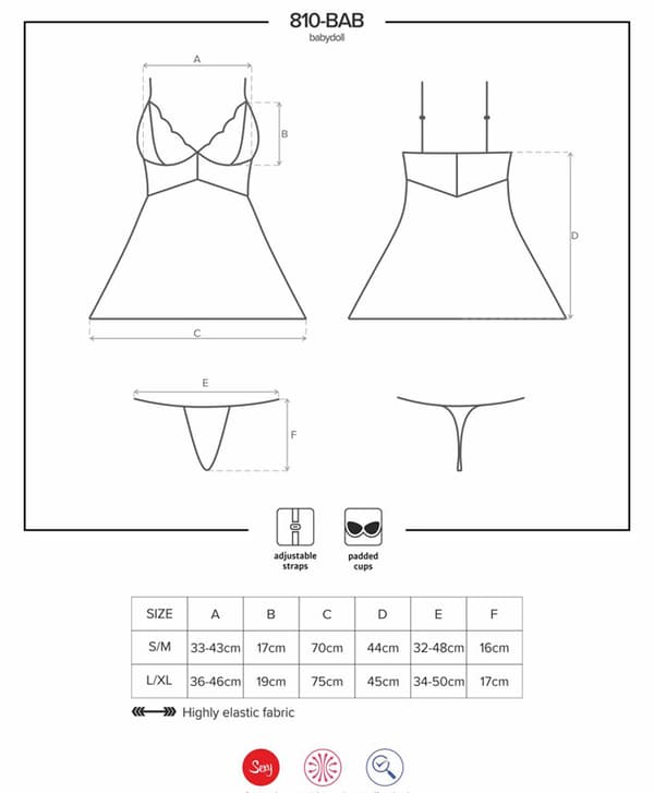 Obsessive Babydoll Set With Lace