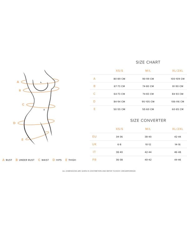 Netting Body m/ Åpent Skirt og Vinger
