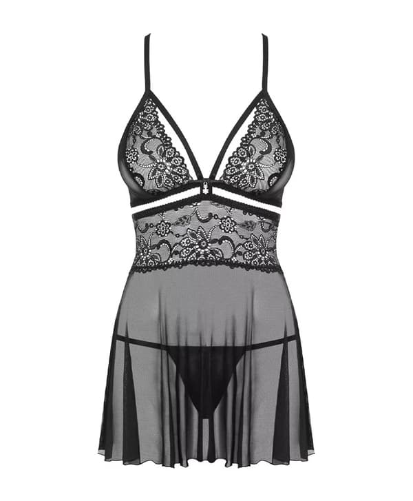 Romantisk Babydoll-sett m/ string