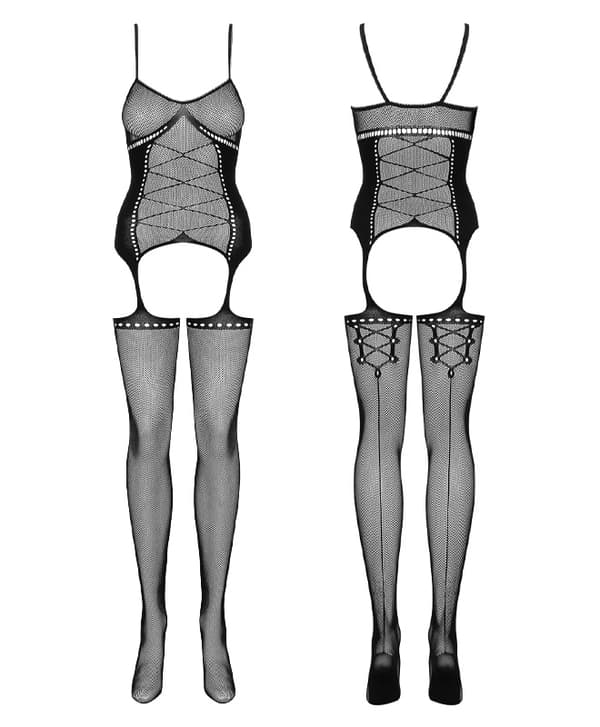 Suspender Bodystocking m/ Bodysuit Design