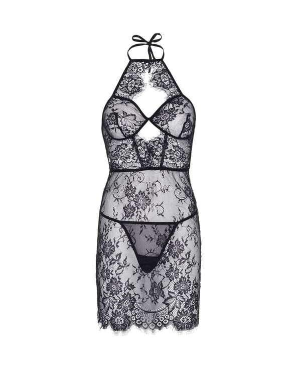 Leg Avenue - Svart Minikjole i Blonde m/ String