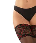 Miniatyrbilde 3 av 4: Luxury Stay-Up Stockings m/ Floral Lace Top