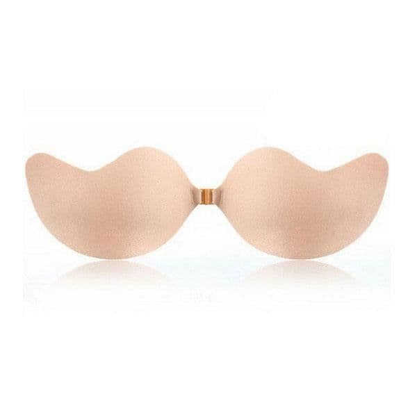 SHOP-STORY - Osynlig axelbandslös självhäftande BH med Push Up-effekt för perfekt klyvning och sexig look - Cup A/B BEIGE