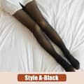 Miniatyrbild 1 av 4: Stil A-Svart 80g-Ingen Fleece Dam Flickor Termostrumpor med hög midja Fleece Tights Transp