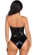 Miniatyrbilde 2 av 4: Sequin Boned Bodysuit Black Body & Playsuits