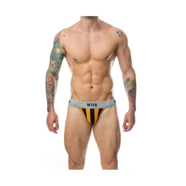G-streng Mob Eroticwear Sort Orange XL