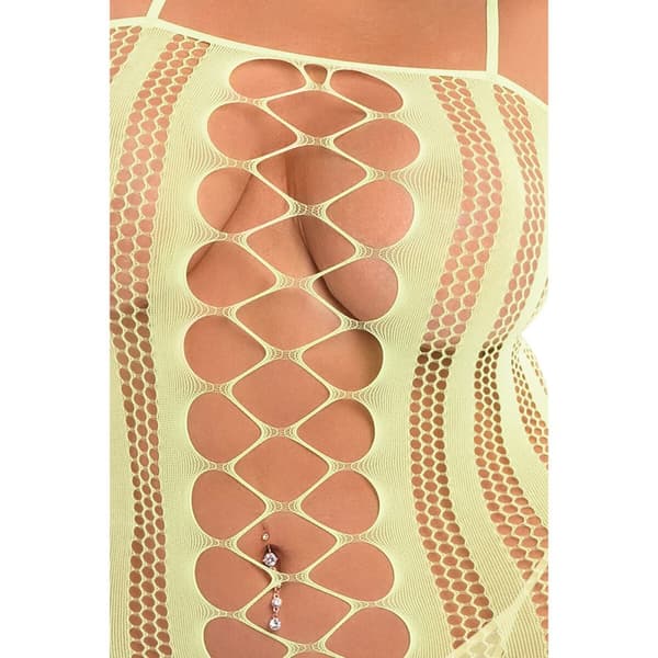 Bodystocking Pink Lipstick Gul (L)