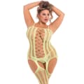 Miniatyrbillede 1 af 4: Bodystocking Pink Lipstick Gul (L)