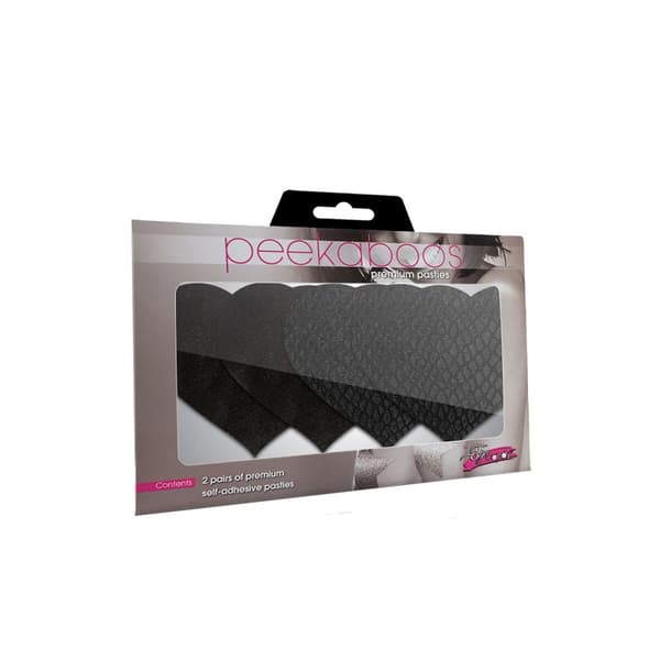 Nipple cover Peekaboo Sort Onesize Hjerter