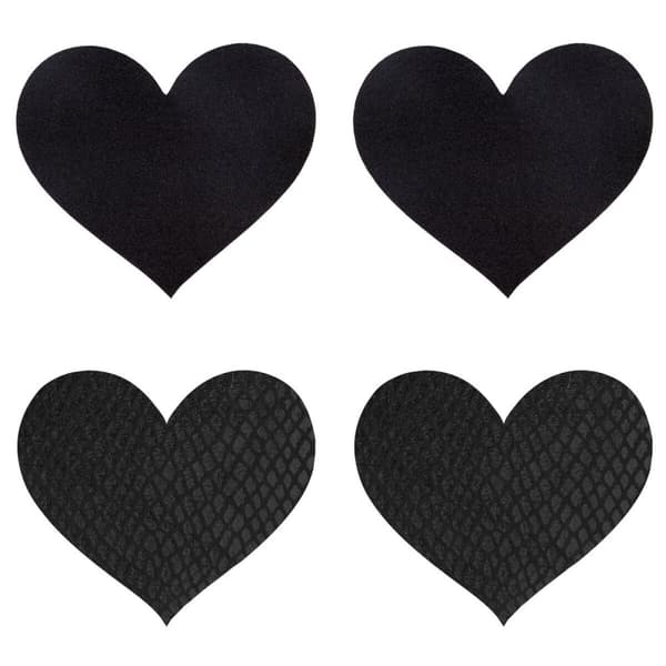 Nipple cover Peekaboo Sort Onesize Hjerter