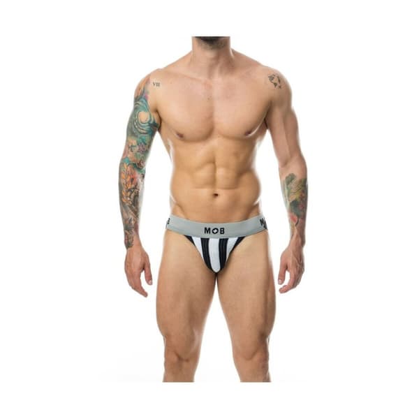 Stringtrosa Mob Eroticwear Vit Svart L