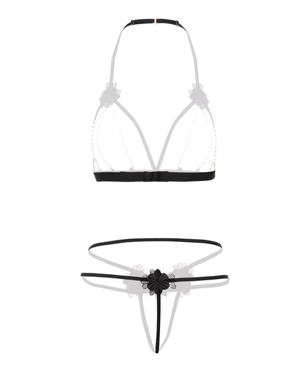 Seductive open set with pearls Mea