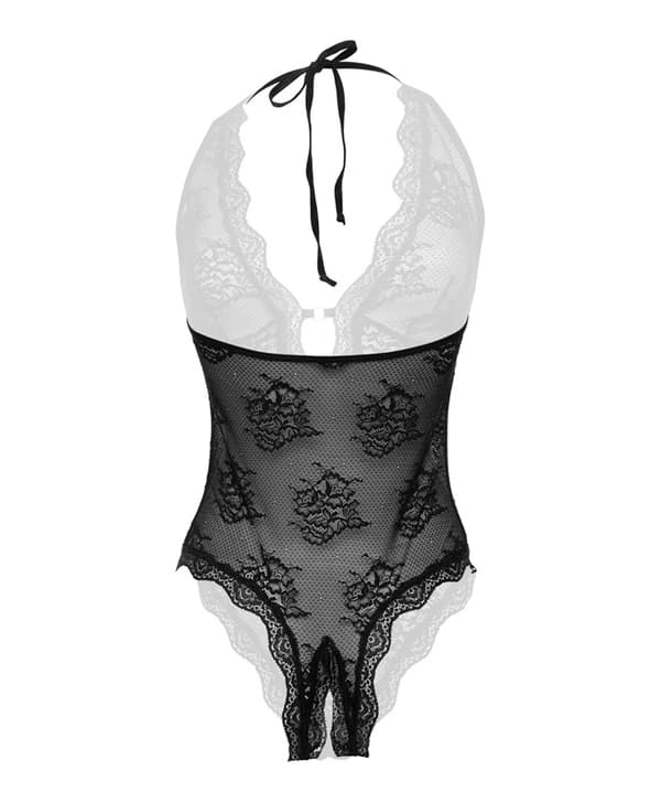 Lace open crotch body Rose