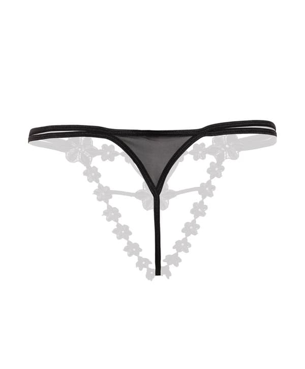Pearl thong with open crotch Mea