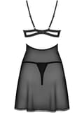 Miniatyrbild 3 av 6: Obsessive Nutris Babydoll & Thong Black Babydoll