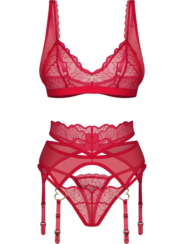 Obsessive Cupide Desir 3-pcs Set Red