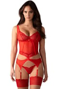 Miniatyrbilde 1 av 5: Obsessive Cupide Desir Corset & Thong Red
