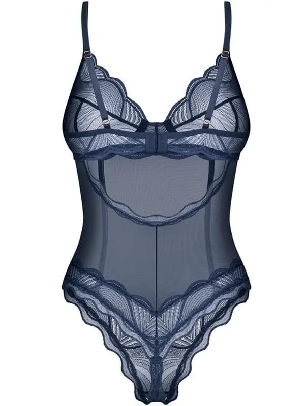 Obsessive Nightly Blue Crotchless Teddy Teddy