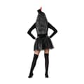 Miniatyrbild 3 av 4: Sexig Skeleton Woman Costume - ATOSA - Halloween - Svart - Svart tyg och svart slöja med mini silverprickar